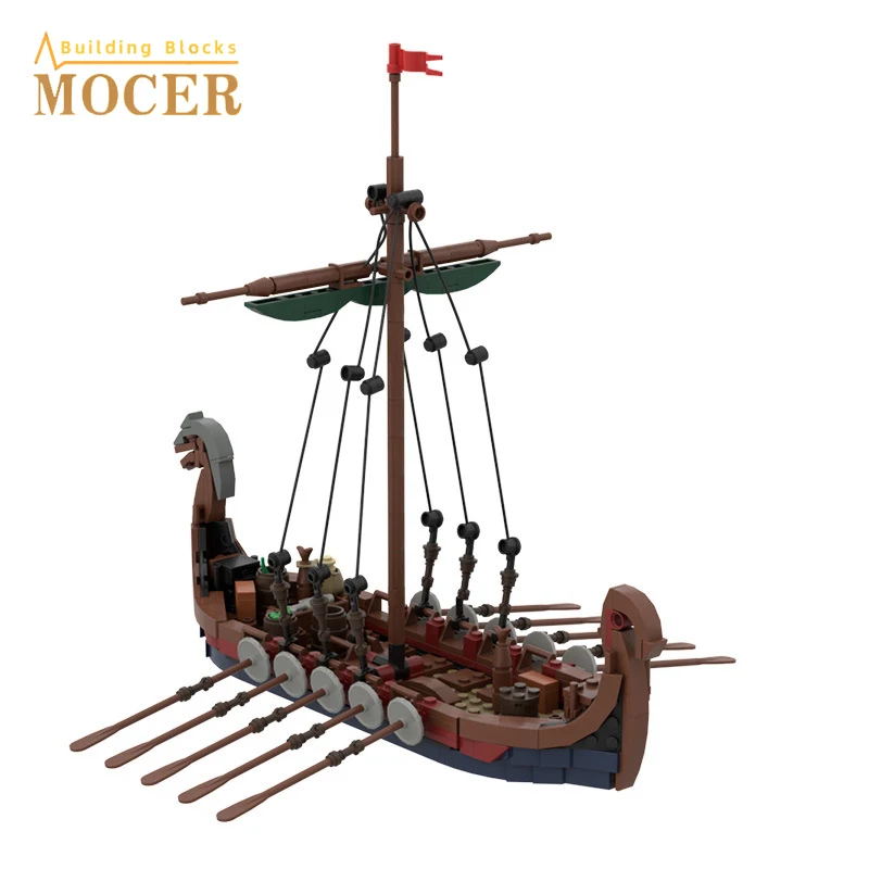 

MOCER Creative Expert Medieval Military Viking Ship 31132 Ideas MOC-58275 Boat Model Building Blocks Toys For Children Gift