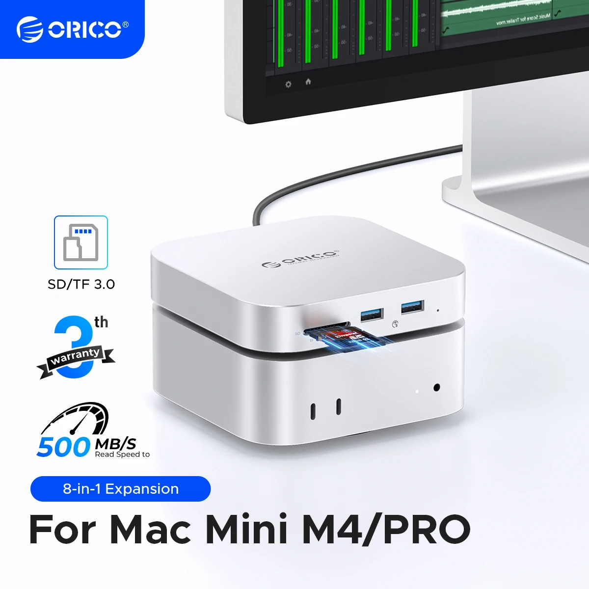 ORICO USB C ハブ ドッキング ステーション Mac Mini M4/M4 pro マルチ