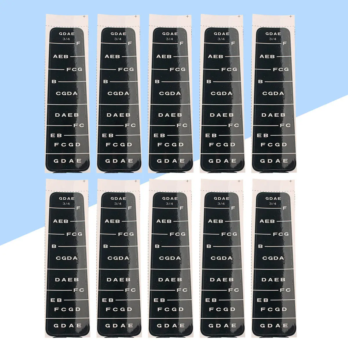 10Pcs 바이올린 스케일 스티커 학생용 자체 접착식 지판 데칼 마모 방지 바이올린 학습용 지판 표시기