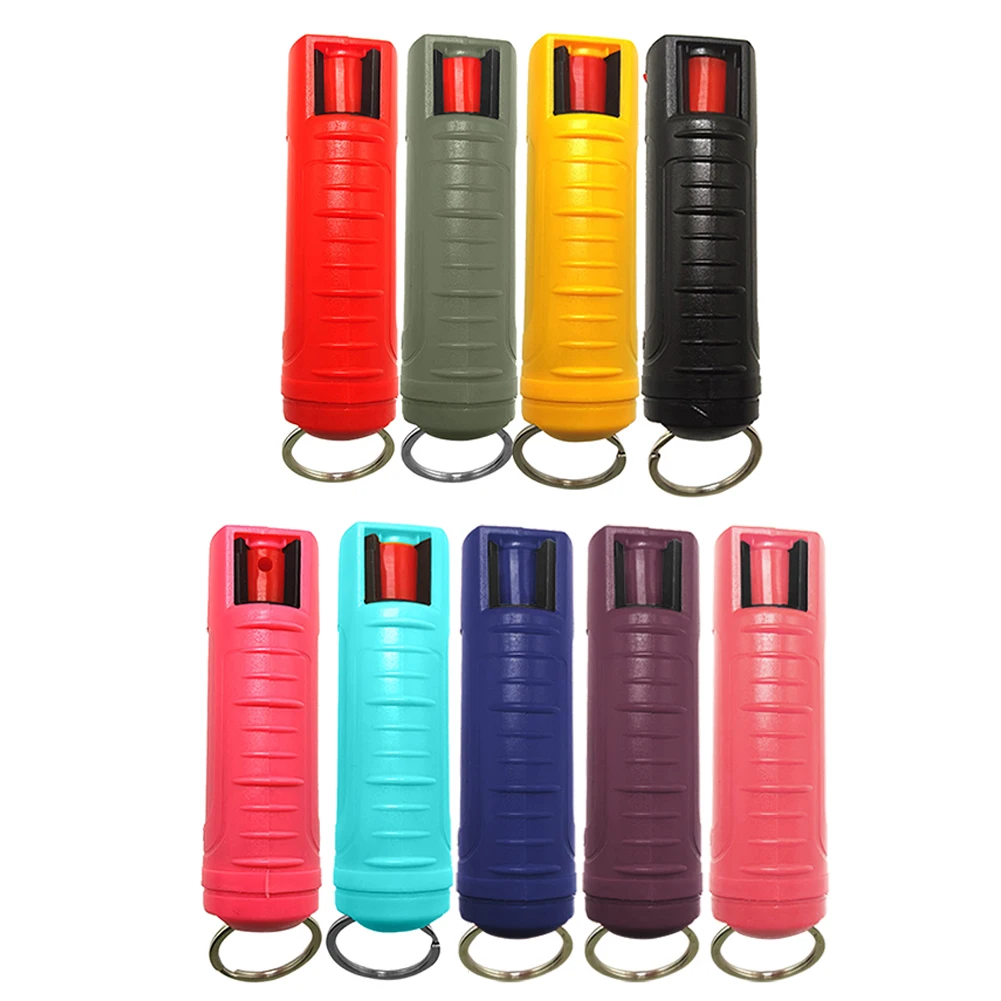 20ml Pepper Spray Tank Reusable Mini Portable EDC Outdoor Safety Protection Self Defense Keychain for Women |