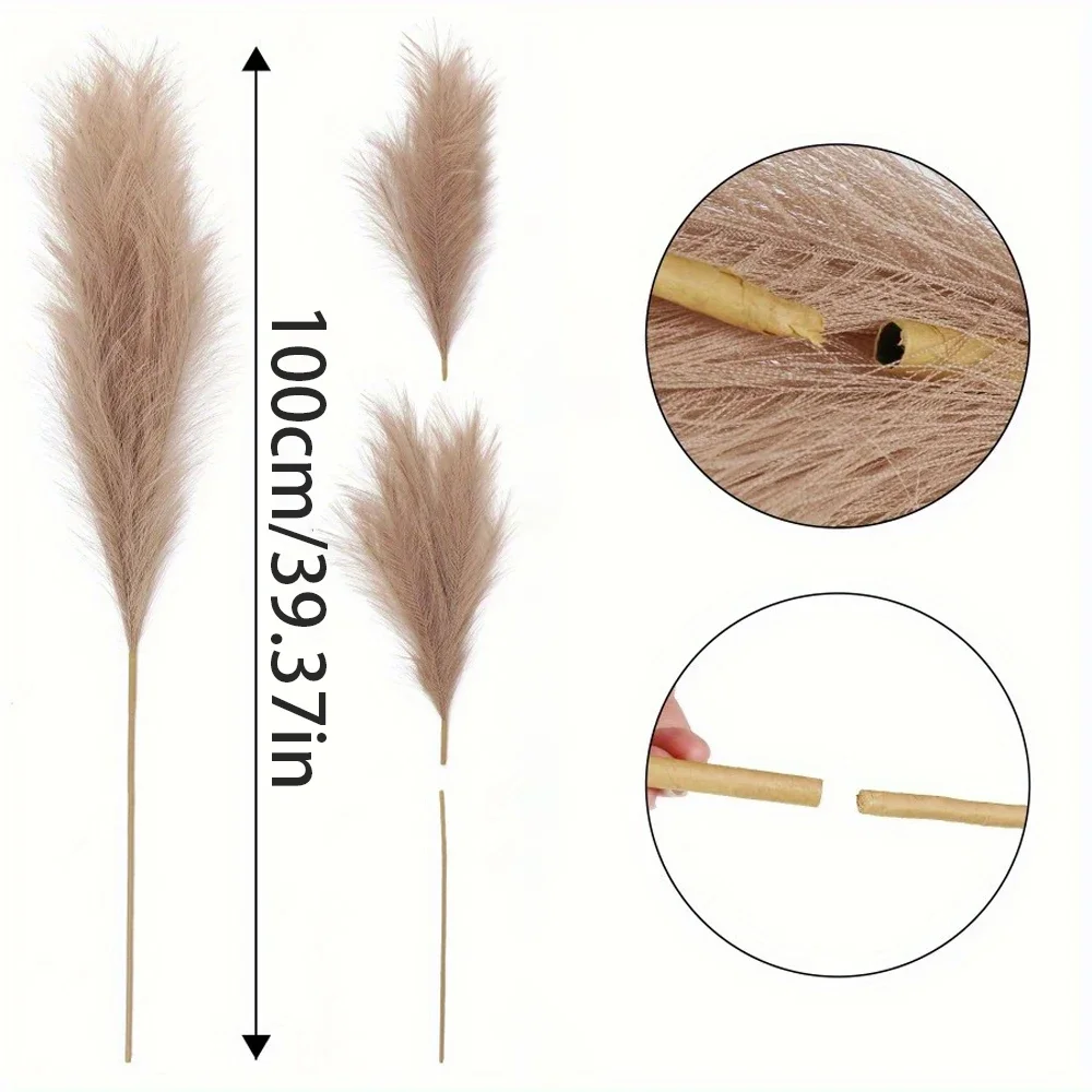 3-Piece Artificial Fluffy Pampas Reed Grass 4
