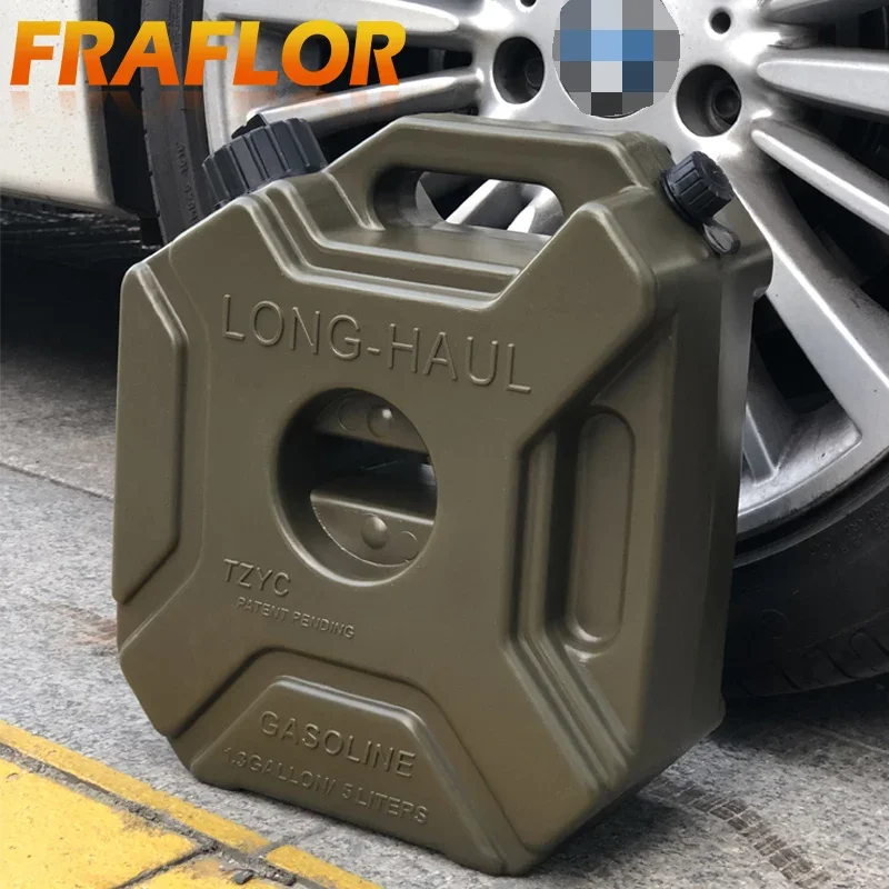 5L Green Fuel Tank Jerry Can Gas Plastic Petrol Car Gokart Spare Container Gasoline Petrol Tanks Canister ATV UTV Motorcycle