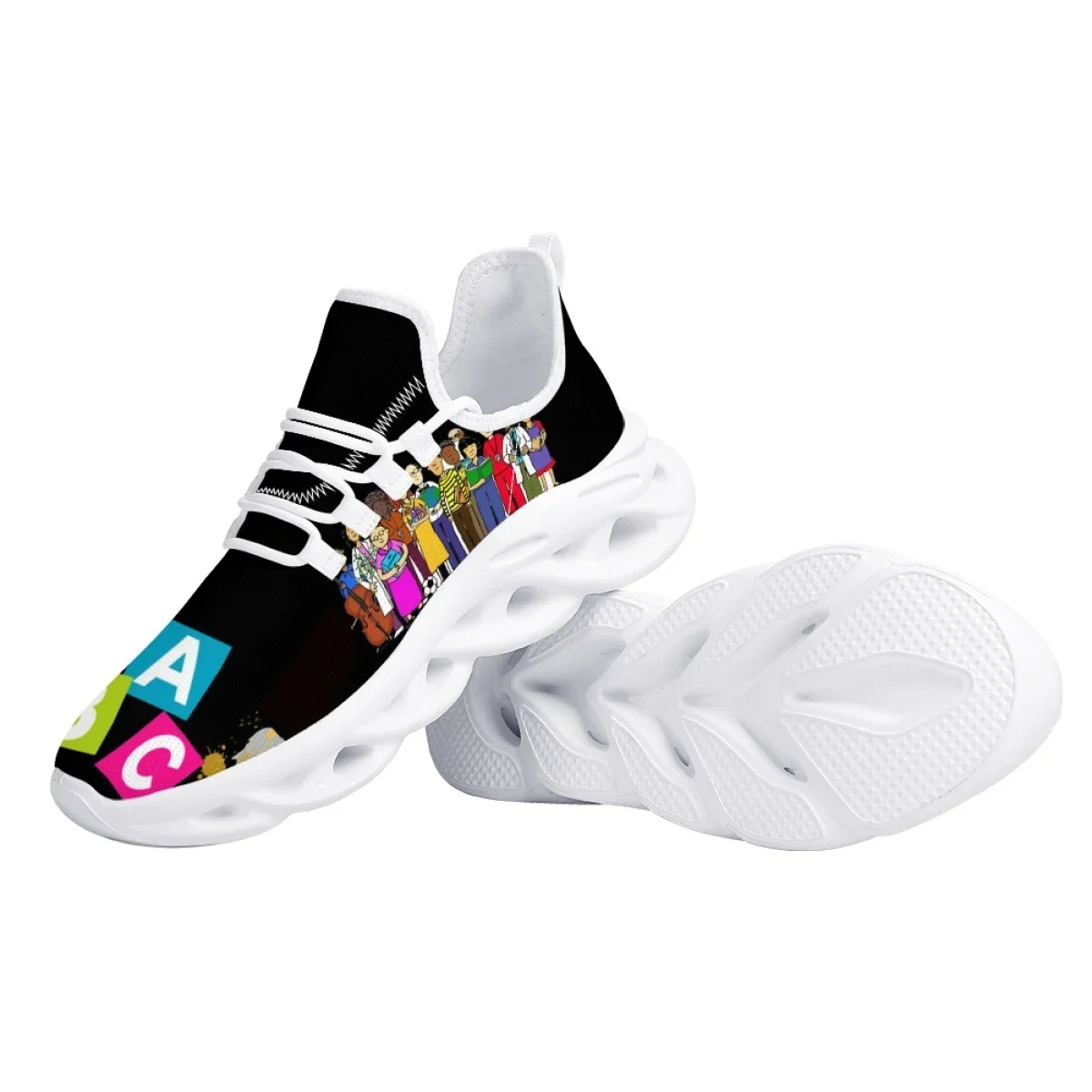 Cartoon Teacher Pattern Casual Shoes Happy Teachers Day Footwear Gifts Spring Breathable Casual Flat Walking Shoes Chaussure