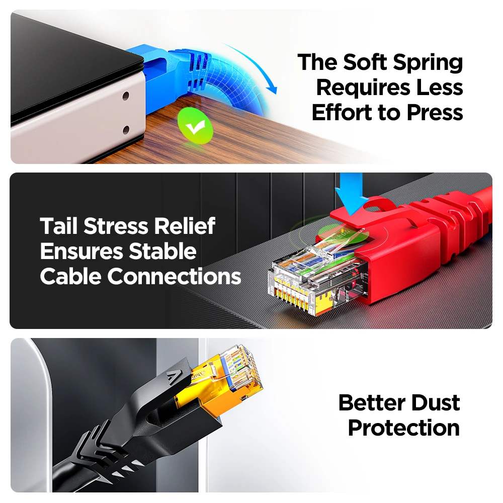 60 Paraconnettori RJ45 Per Cavi Ethernet - 10 Colori, Protezione Per Clip E Connettori - Foto 3