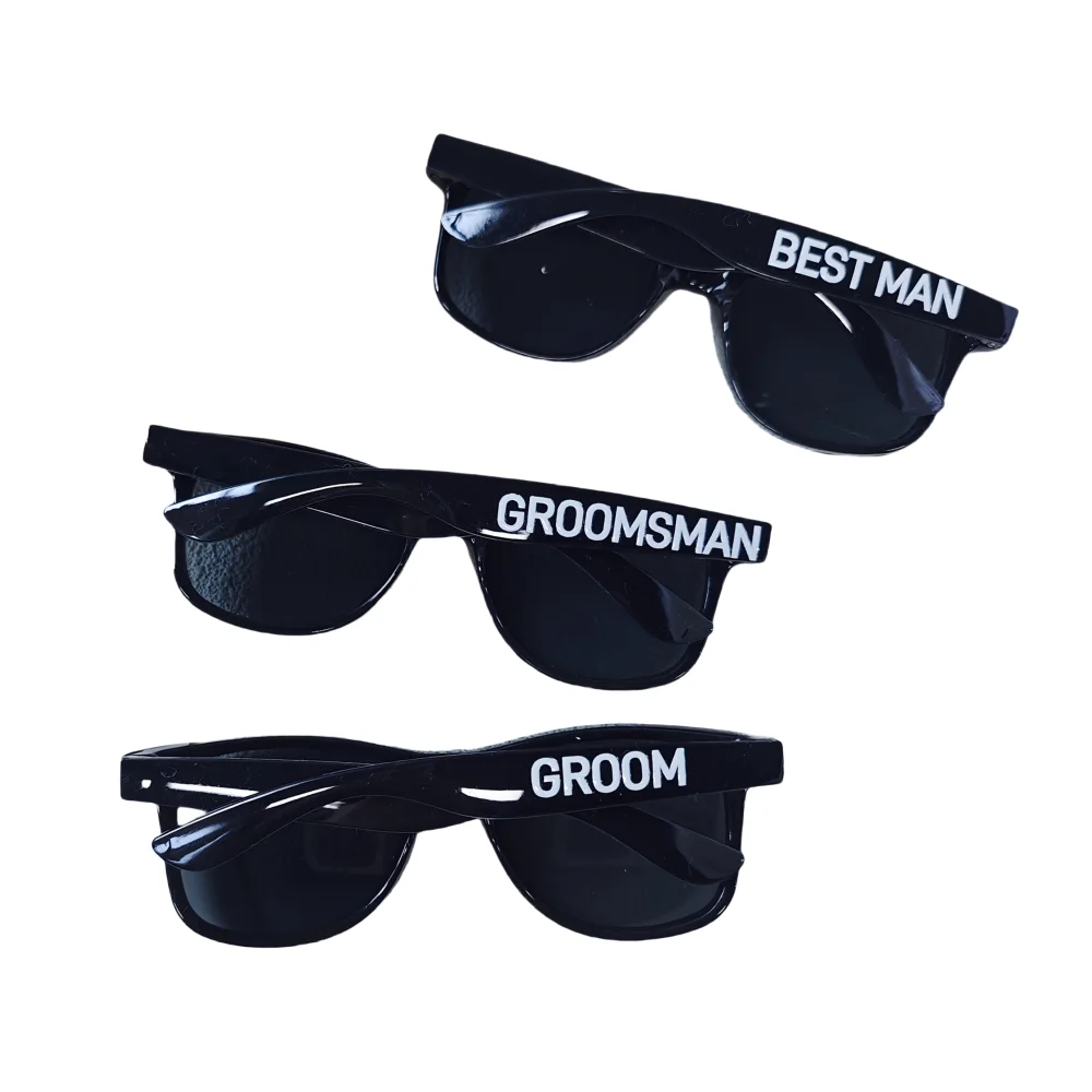 1PCS schwarz GROOM/GROOMSMAN/Best MAN gläser, männer hochzeit party dekoration liefert, verwendet als foto requisiten auf die hochzeitstag – Detail 7