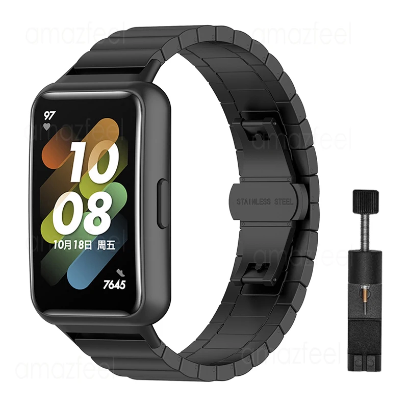 

Металлический Ремешок Для Huawei Band 8 Band 7, умный Браслет для Huawei Band 6 Pro, металлический браслет для Huawei Honor Band 6 7