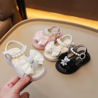Leisure and Comfortable Baby Girl Sandals Kawaii Cartoon Bear Decos Summer Open Toe Sandals 1-4Y Girl Beach Shoes Toddler H05054 1