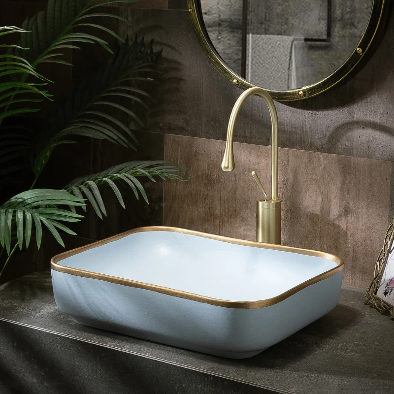 

Керамическая раковина для ванной комнаты в форме цветка