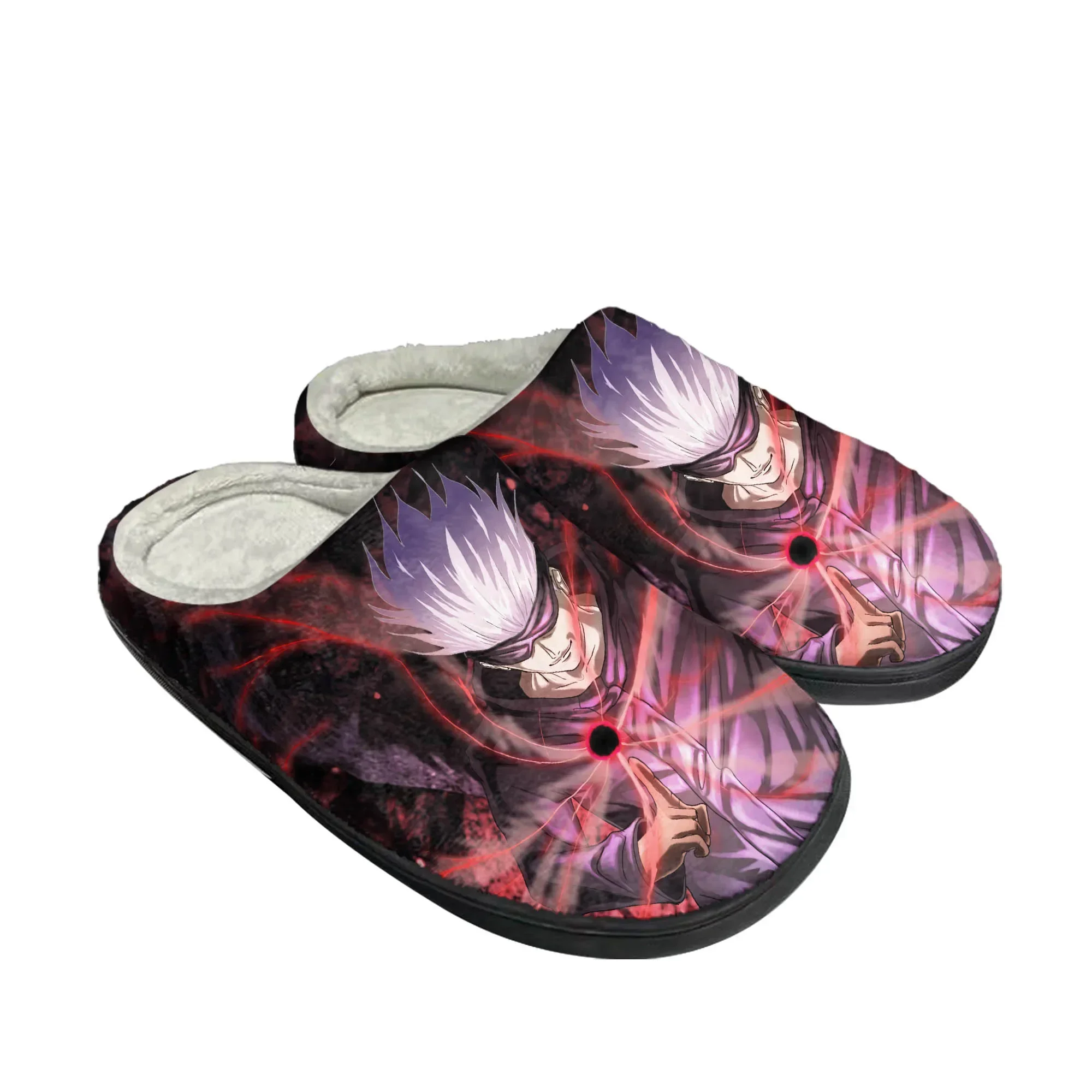 

Satoru Gojo Jujutsu Kaisen Home Cotton Custom Slippers Mens Womens Sandals Bedroom Plush Indoor Keep Warm Shoes Thermal Slipper