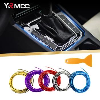Modanature interne per auto universali Finiture Strisce di linea decorative Auto-styling Porta Cruscotto Uscita aria Adesivo decorativo 6 colori