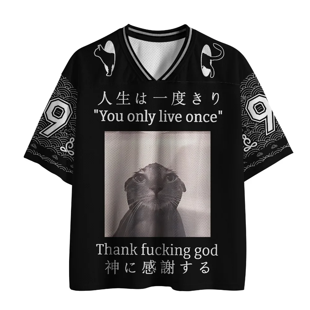 Y2K Japanische Ästhetik Katze 3D-Druck Atmungsaktives Schnelltrocknendes Herren- und Damen-T-Shirt Outdoor Street Casual Fashiona Eltern-Kind-Kleidung