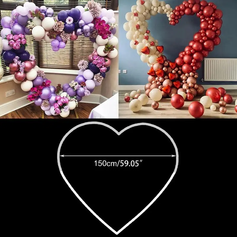 DIYWreathFrameHeartShapedBalloonArchGarlandRingBalloonArch