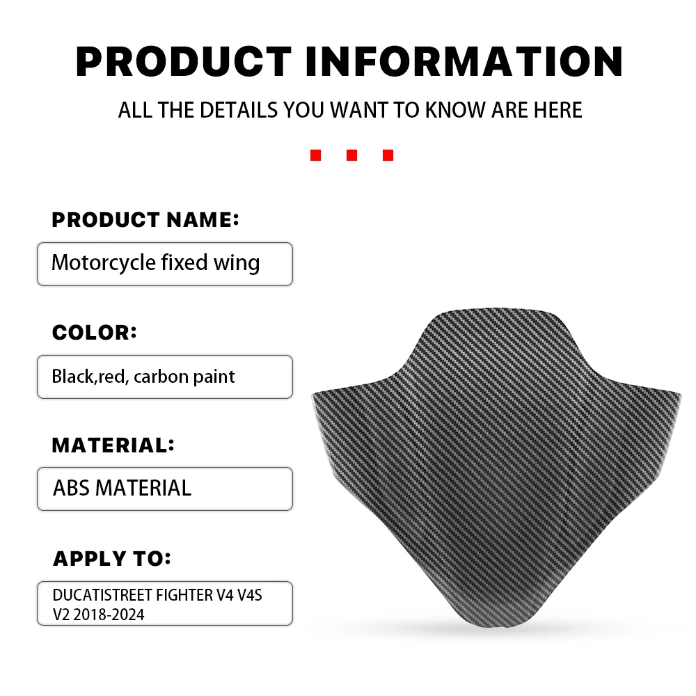 Motorcycle Front Windshield Windshield Fairing Front Cover Spoiler For Ducati Street Fighter V4 V2 V4S