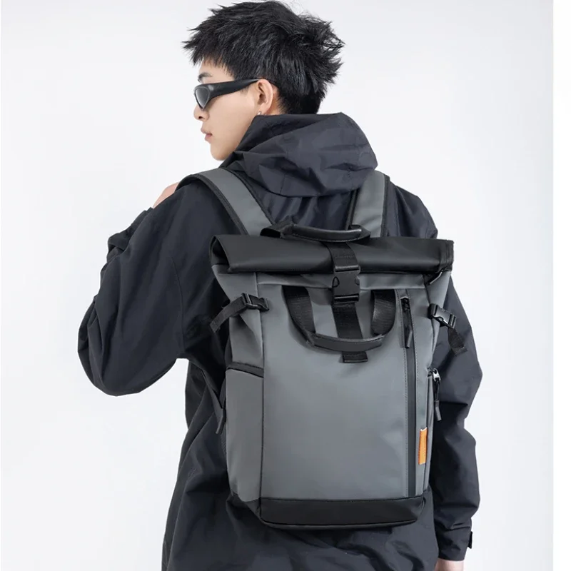 Zaino Unisex alla Moda Minimalista di Grande Capacità Impermeabile Borsa Portatile per Scuola e Università Zaino di Design Trendy per Uomini