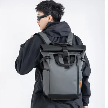 Zaino Unisex alla Moda Minimalista di Grande Capacità Impermeabile Borsa Portatile per Scuola e Università Zaino di Design Trendy per Uomini