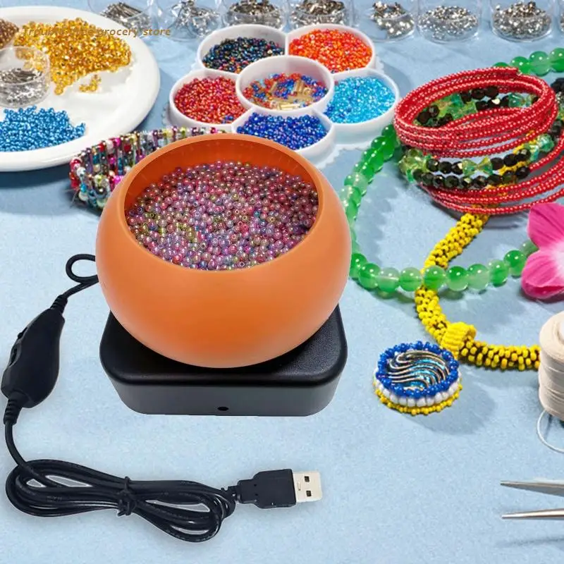 Automatic Bead Spinner Electric Beading Bowl Spinner Adjustable Direction Spinning  Bead Loader for DIY Bracelet Jewelry Necklace - AliExpress
