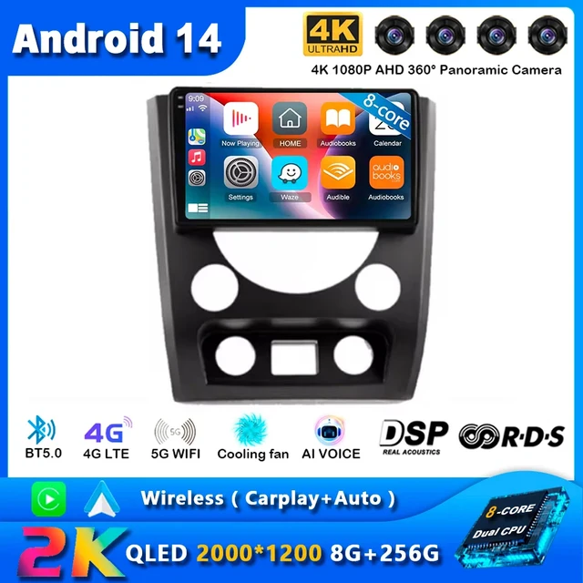 Android 14 Car Radio For Ssangyong Rexton 2002 - 2006 Auto Stereo Multimedia Player GPS Navigation DVD 4G High-performance CPU 1
