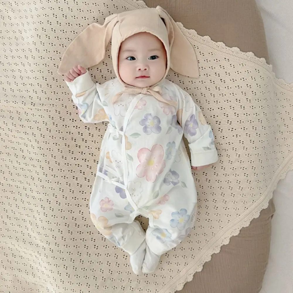 Toddler Wear Soft Baby Jumpsuit Button Design Cartoon Pattern Infant Romper Cute Printed Cotton Newborn Onesie Newborn Baby