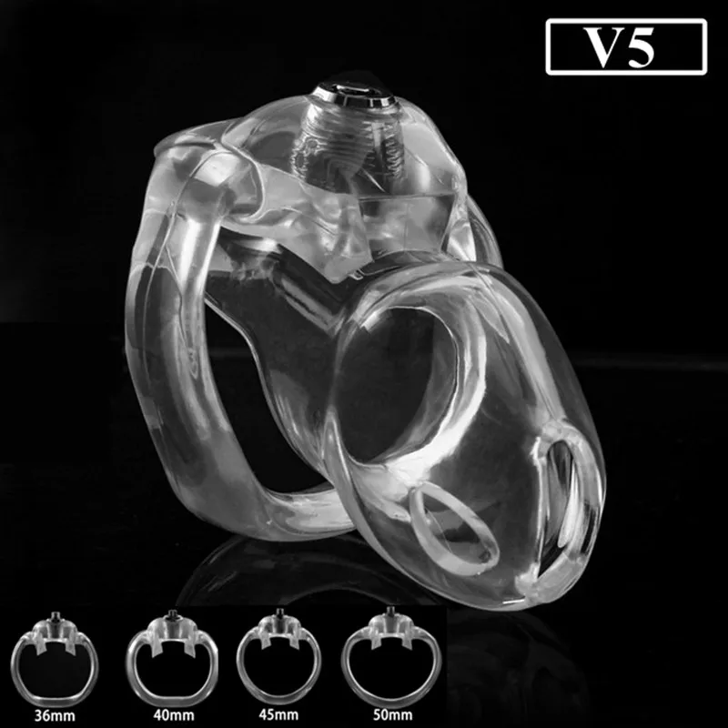 Penis Chastity Cage New HT-V5 Chastity Cage Device 4 Sizes Penis Ring Chastity Penis Lock for Man Gay