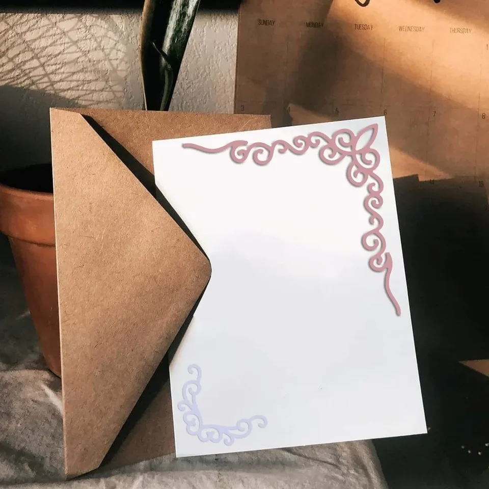 2 pezzi di buste con fiori di rosa, fustelle in metallo, stencil angolari per scrapbooking fai da te, matrimoni, compleanni, carte di San Valentino  36