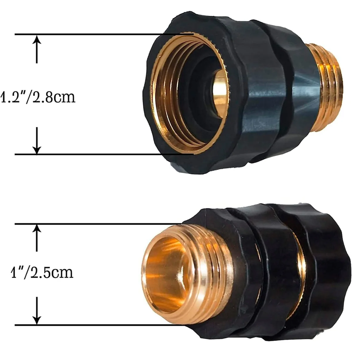 3/4 Inch Garden Hose Quick Connect,Garden Hose Fittings,Male and Female Water Quick Release Hose Connector,6 Set 6