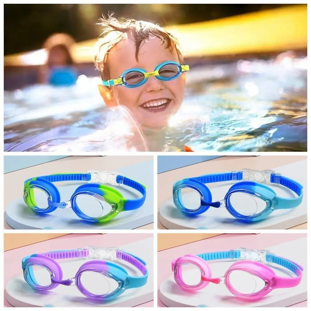 

Adjustable size Kids Swim Goggles New PC Silicone Diving Goggles Anti Fog Waterproof Swim Glasses Girls