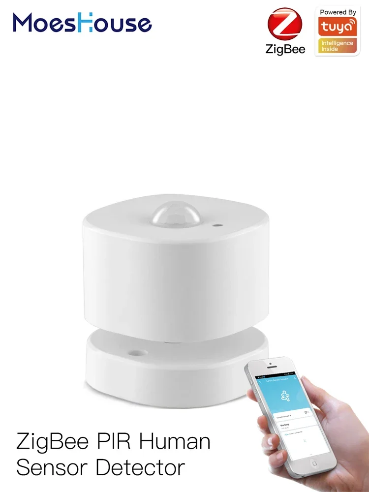 MOES Tuya ZigBee PIR Motion Sensor Human Body Detector App Remote Monitoring Smart Linkage Home Automation Alarm Safety System