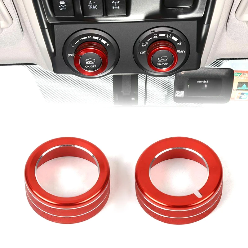

2pcs Terrain Mode Knob Decorative Cover Ring for Toyota 4runner 2010-2021 Car Sticker Trim Aluminum Alloy Interior Accessories