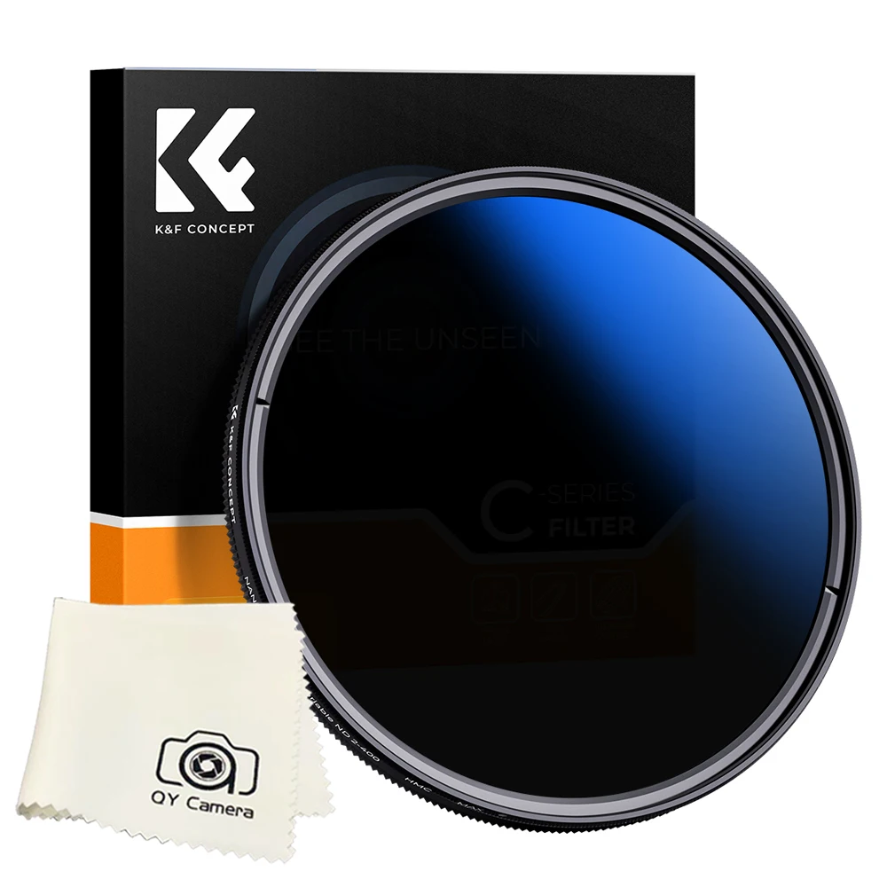 

K&F Concept ND Filter 58mm ND2-400 Neutral Density ND2 To ND400 C Series Blue Coated for Olympus M.ZUIKO ED 75mm f1.8 m4/3 Lens