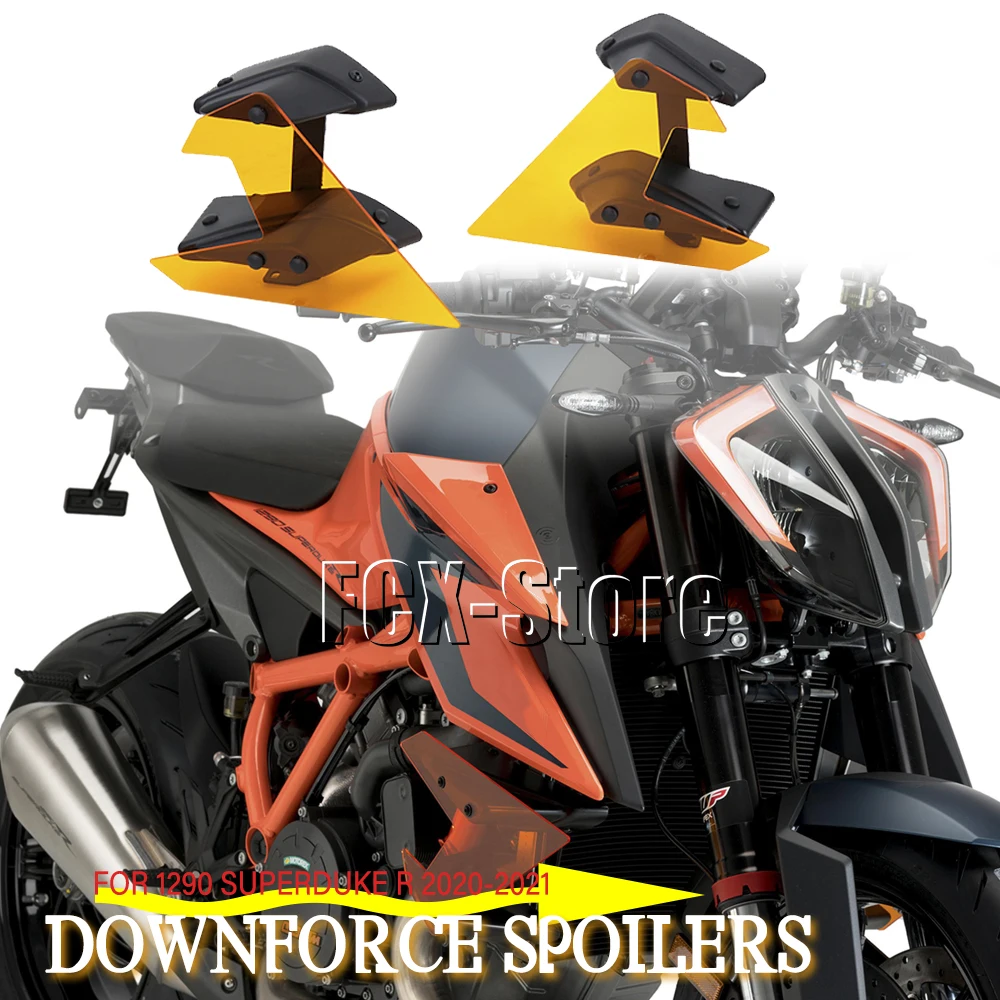 

For 1290 Superduke Super Duke R New Orange Motorcycle Side Downforce Naked Spoilers Fixed Winglet Fairing Wing Deflectors