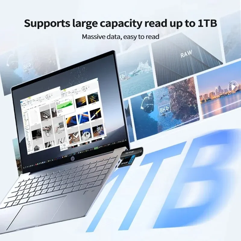 렉사 RW300U 2 in 1 듀얼 슬롯 카드 리더 USB 3.2 Gen1 104MB/s 고속 SD 마이크로 SD TF 메모리 카드 리더 (노트북, PC, 카메라용)