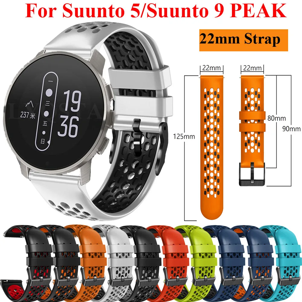 Silicone Wrist Strap For SUUNTO 9 /5 PEAK Wristband Sportwatch