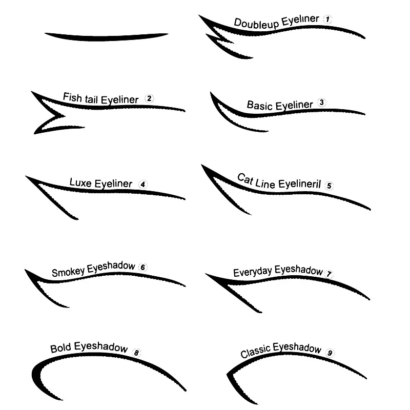 Multifunctional Eyeliner Eyeshadow Stencil Eye Makeup Template Transparent Eyeliner Card Makeup Tool eyeliner stencil tool,makeup tools,eye makeup tools