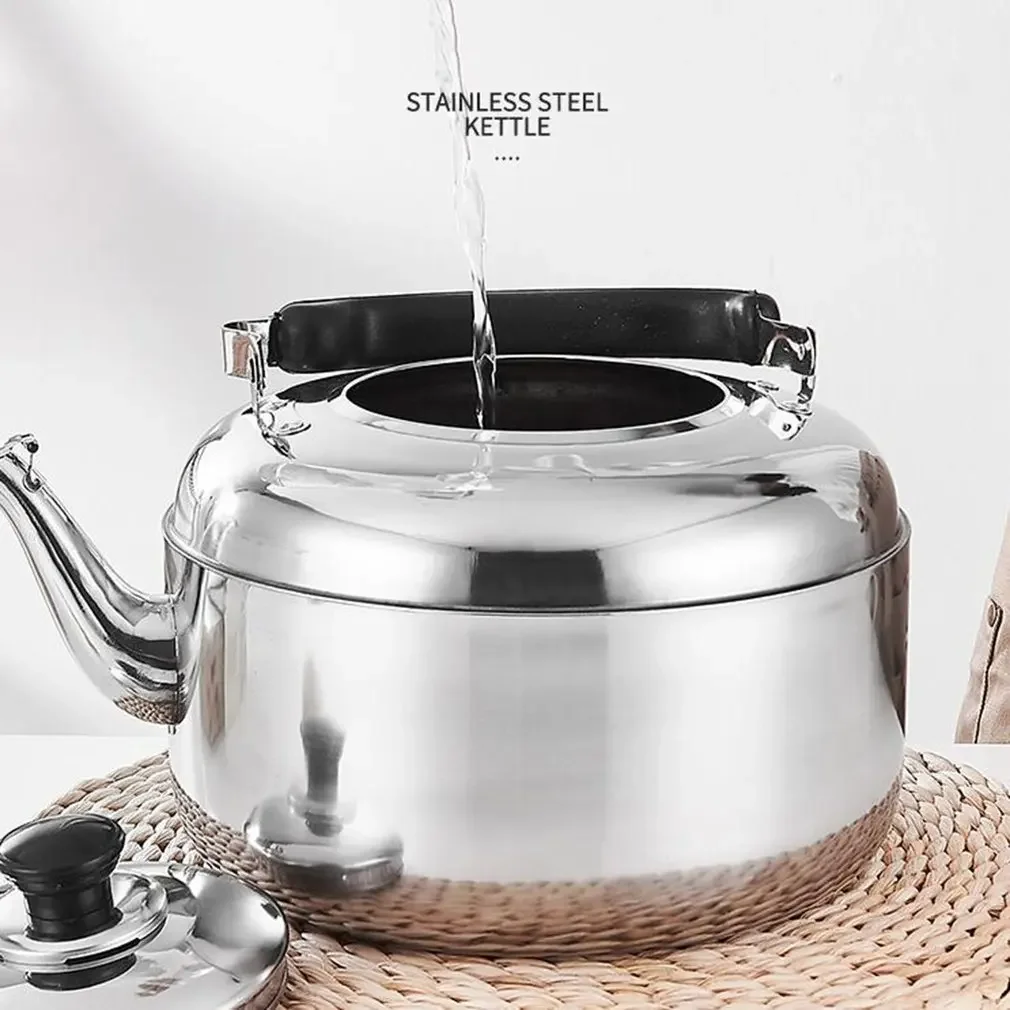Stainless Steel Kettle Thick Sound Large Capacity for Induction Cooker Gas Stove 4L5L6L Camping Kitchen 3