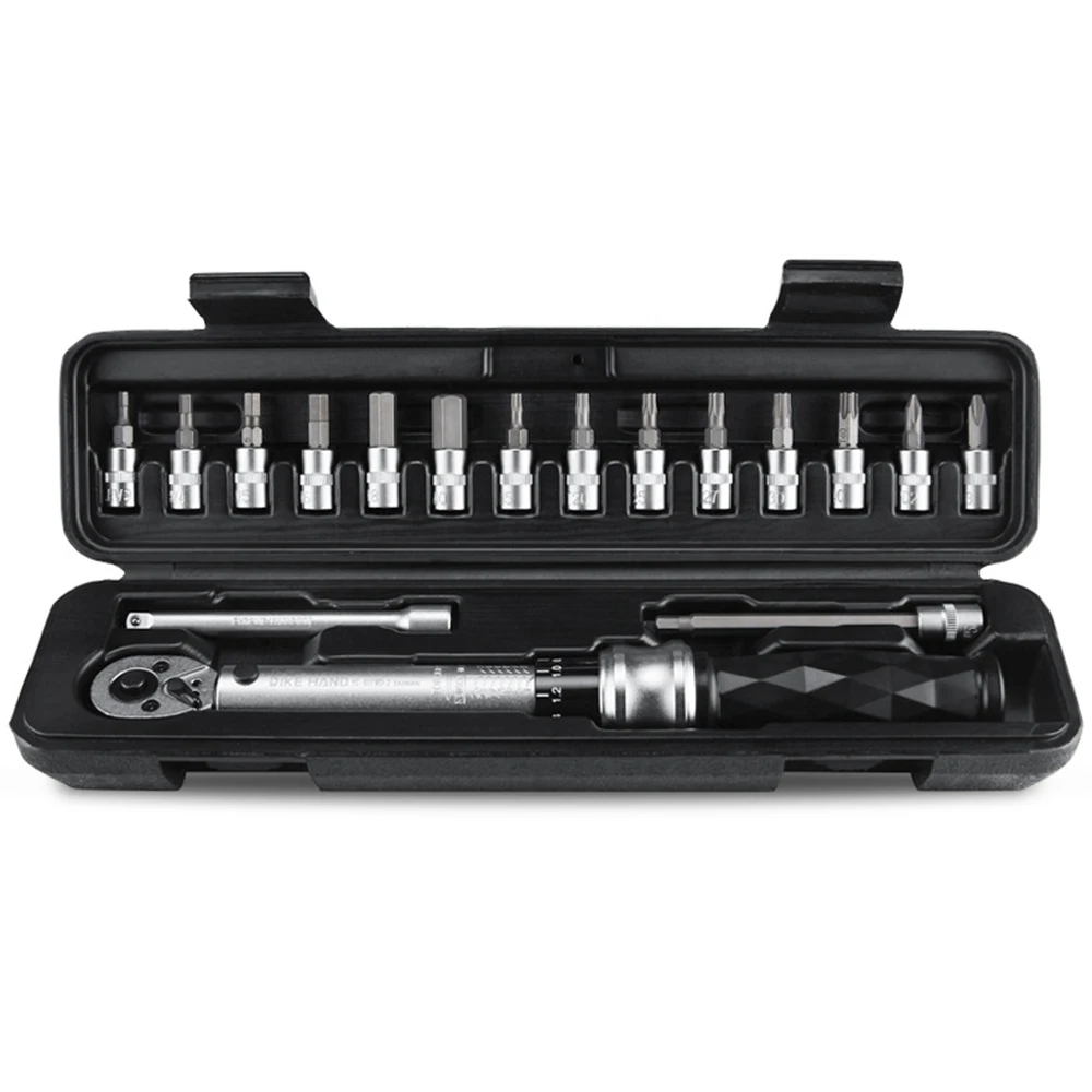 

1/4'' Bike Torque Wrench Kit 1-25 NM Torque Fix Set Multifunction Bicycle Repair Tools for MTB Road Bikes Bike Repair Kit