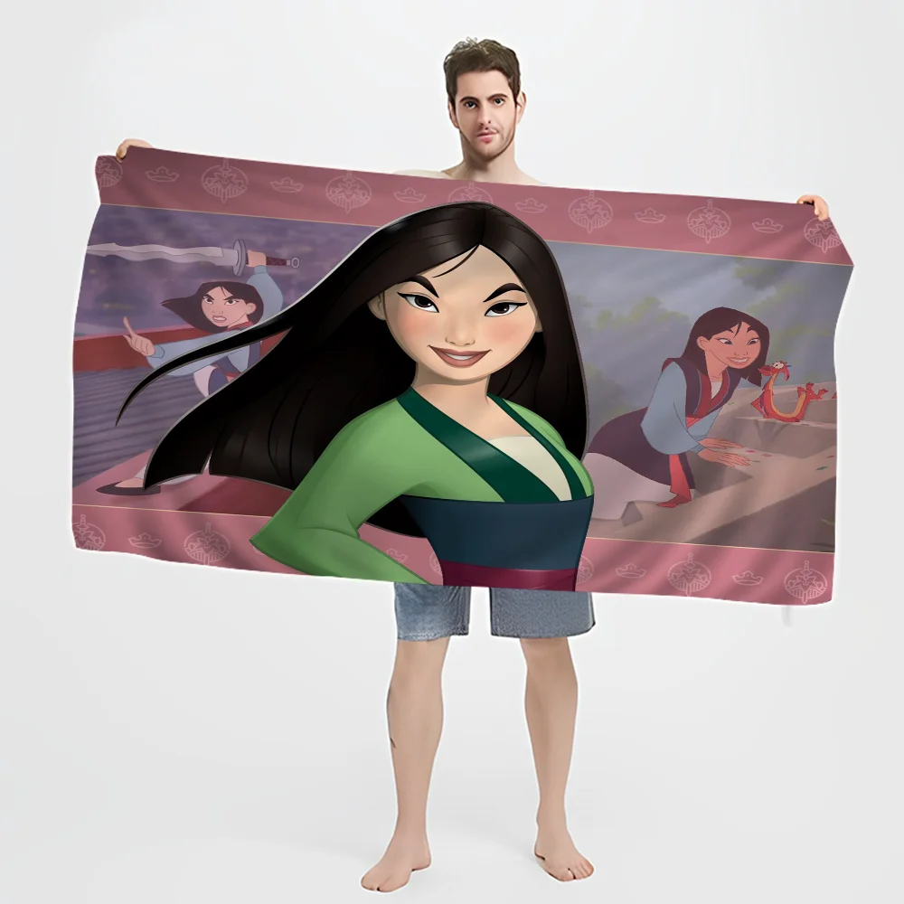 Princess M-mulan Beach Towel Cartoon Cute Summer Kids Large Bath Pool Beach Towel Microfiber Absorbent For Swimming Travel 4