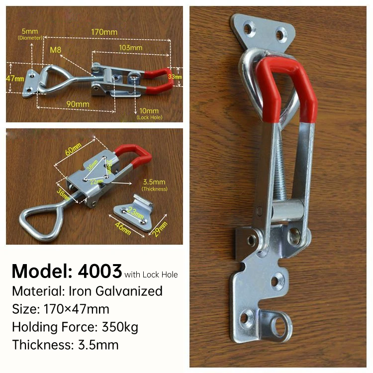 Toggle Latch Clamp Adjustable Toggle Clamp 4001 4002 4003 Cabinet Box Lever Handle Lock 2pcs For Sliding Door Furniture Hardware toggle latches,furniture hardware,buckle clamp
