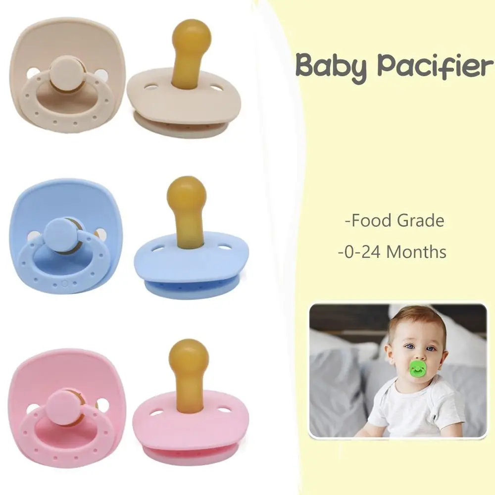 

Circle Type Baby Pacifier New Toddler Pacifier 0-24 Months Round Rubber Nipple Food Grade BPA Free Silicone Nipple Newborn