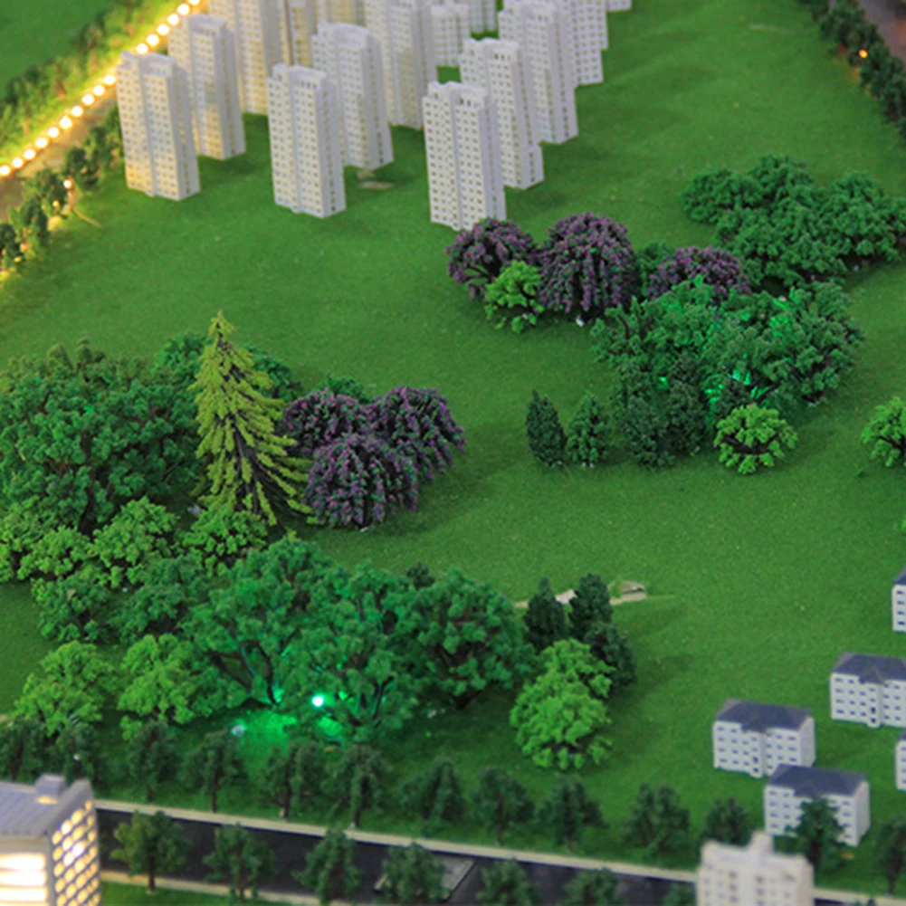 Diorama Models - 10 árboles De 12 Cm, Diseño De Paisaje Arquitectónico, Escala 1:75-100