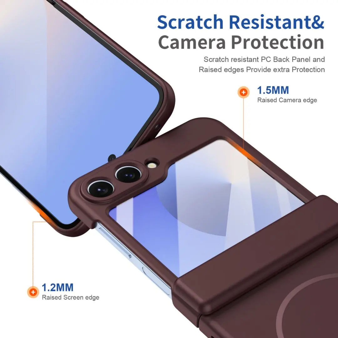 Magnetic Hinge Protection Phone Case with Built-in Glass Film