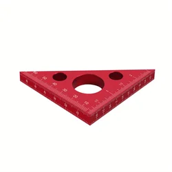 Precision Aluminum Right Angle Triangle Ruler for Woodworking and Carpentry (Red)