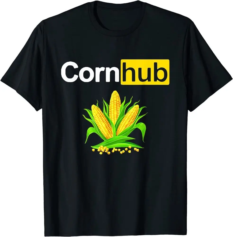 

CornHub It's Corn It Has The Juice T-Shirt For Men Women Summer Tees Cotton Luxury Brand Vintage Oversized