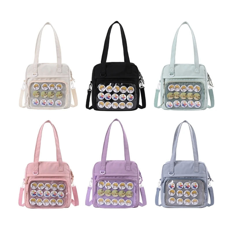 

Shoulder Bag Crossbody Bags Girls JK Bag Clear Window Harajuku Handbag for Women