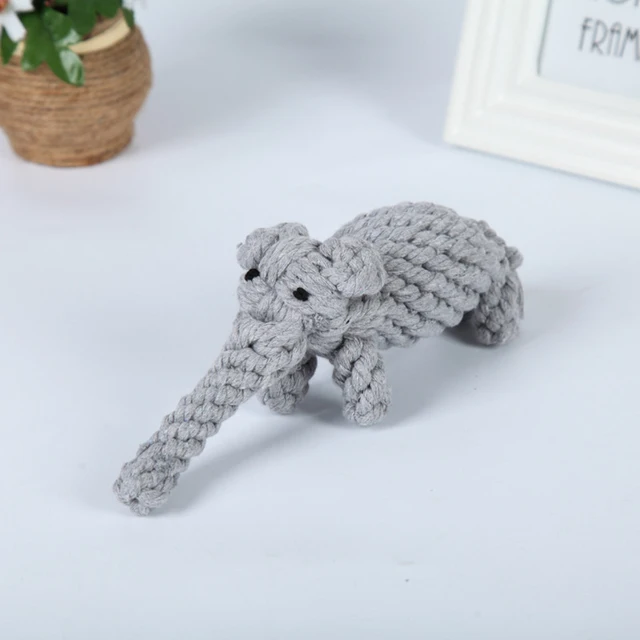 New hot-selling pet cotton rope toy dog ​​bite-resistant braided cotton rope medium and large dog molar teeth cleaning toy 5