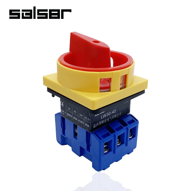 Interruptor do Isolador com Controle de Alimentação Ligado e Desligado do Painel Seletor de Desconexão do Cadeado Lw30 3p 690v 25 a 32 a 40 a 63 a 80 a 100a