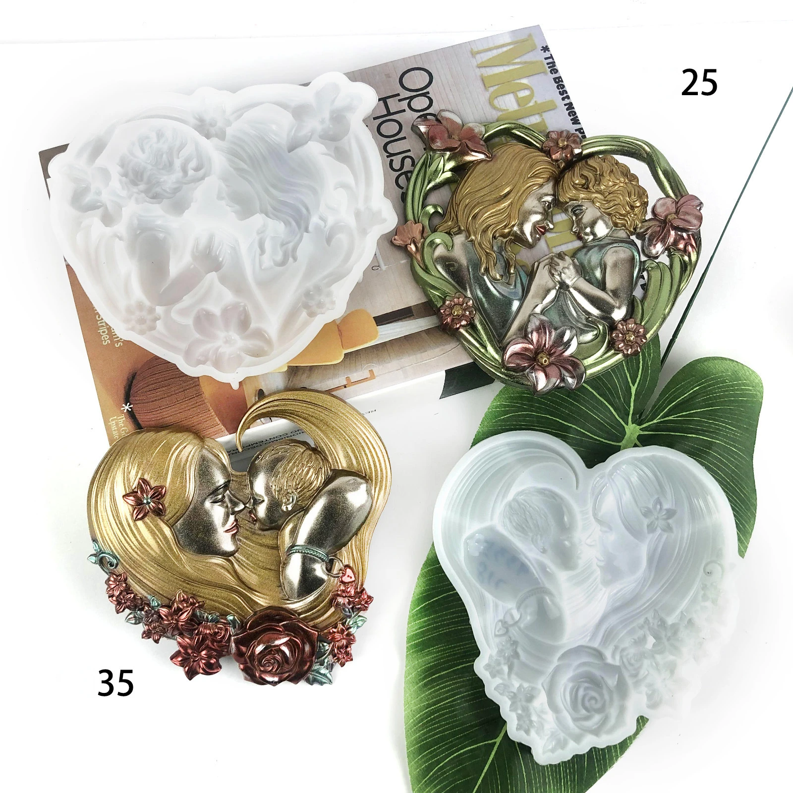 Style Baroque Fioritures Défilement Dentelle Fondant Moule En