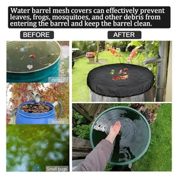 Mesh Cover Rain Barrel Rain Collection Barrels Netting Screen To Keep Leaves And Debris Out