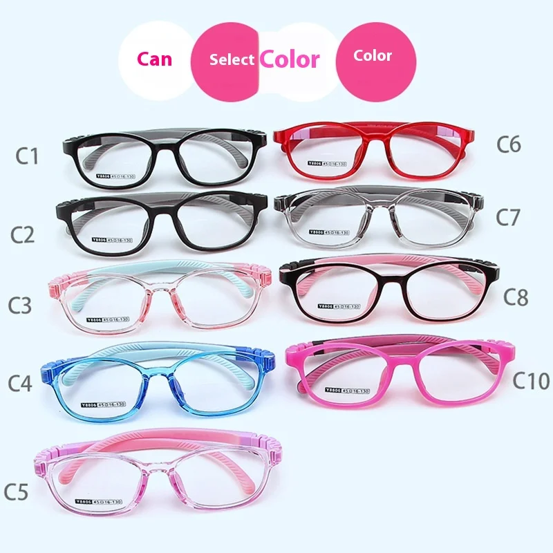 Square Teens Glasses Kid Optical Myopia Glasses Boy Girl Amblyopia Frame Prescription Anti Reflective TR90 Computer Eyeglasse