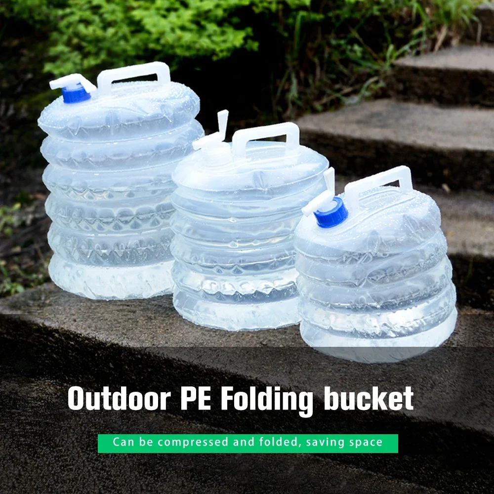 Collapsible Water Bag Collapsible Water Bag with Handle Food Grade Material Liquid Bucket Portable Collapsible Bucket Emergency Water Storage Tank