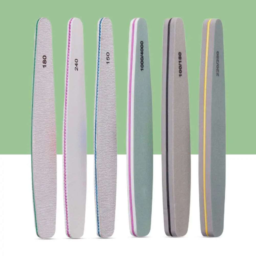 

6Pcs Practical Emery Boards Nail Buffering File Nail Buffer Round Corner DIY Nail